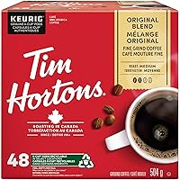 Tim Hortons Original Coffee blend, Single Serve Keurig K-Cup Pods, Medium Roast, 48 Count