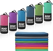 BOGI Microfiber Travel Sports Towel-Quick Dry Towel, Soft Lightweight Microfiber Camping Towel Absorbent Compact Travel Towel for Camping Gym Yoga Swimming Backpacking (L:60''x30''+16''x16''-Nblue)