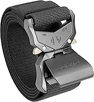 JUKMO Tactical Belt, Military Hiking Rigger 1.5" Nylon Web Work Belt with Heavy Duty Quick Release Buckle