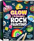 Kids Rock Painting Kit - Glow in The Dark - Arts & Crafts Easter Gifts for Boys and Girls Ages 4-12 - Craft Activities Kits - Creative Art Toys for 4, 5, 6, 7, 8, 9, 10, 11 & 12 Year Old Kids