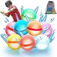 【8 Pack】Magnetic Reusable Water Balloons Fast Refillable for Kids Outdoor Activities, latex-free Kids Pool Beach Bath...