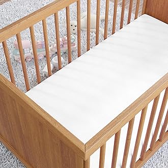 Image of Amazon Basics 100% Cotton Jersey Crib Sheet, 28 x 52 Inches, White