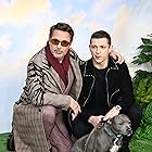 Robert Downey Jr. and Tom Holland at an event for Dolittle (2020)
