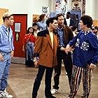 Mark-Paul Gosselaar, Dustin Diamond, Eddie Garcia, Brandon Tartikoff, and Johnny Dakota at an event for Saved by the Bell (1989)