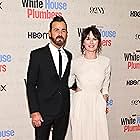 Lena Headey and Justin Theroux at an event for White House Plumbers (2023)