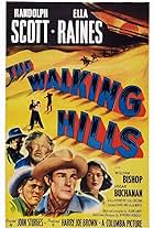 Randolph Scott, William Bishop, Edgar Buchanan, and Ella Raines in The Walking Hills (1949)