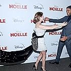 Anna Kendrick and Kingsley Ben-Adir at an event for Noelle (2019)