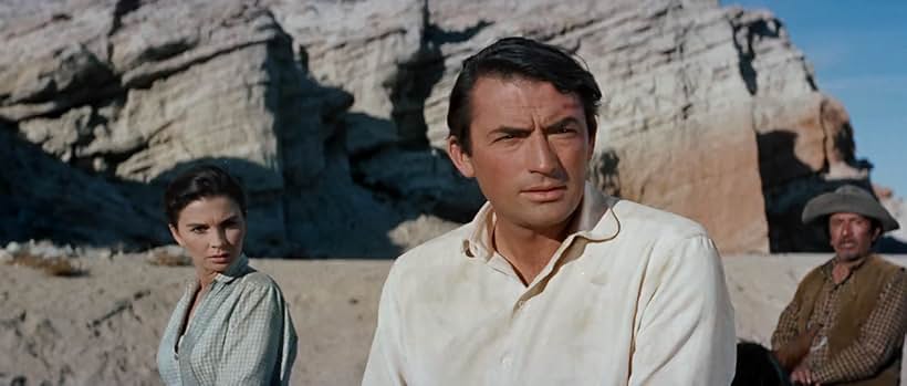 Gregory Peck, Jean Simmons, and Alfonso Bedoya in The Big Country (1958)