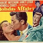 Robert Mitchum, Janet Leigh, Wendell Corey, and Gordon Gebert in Holiday Affair (1949)