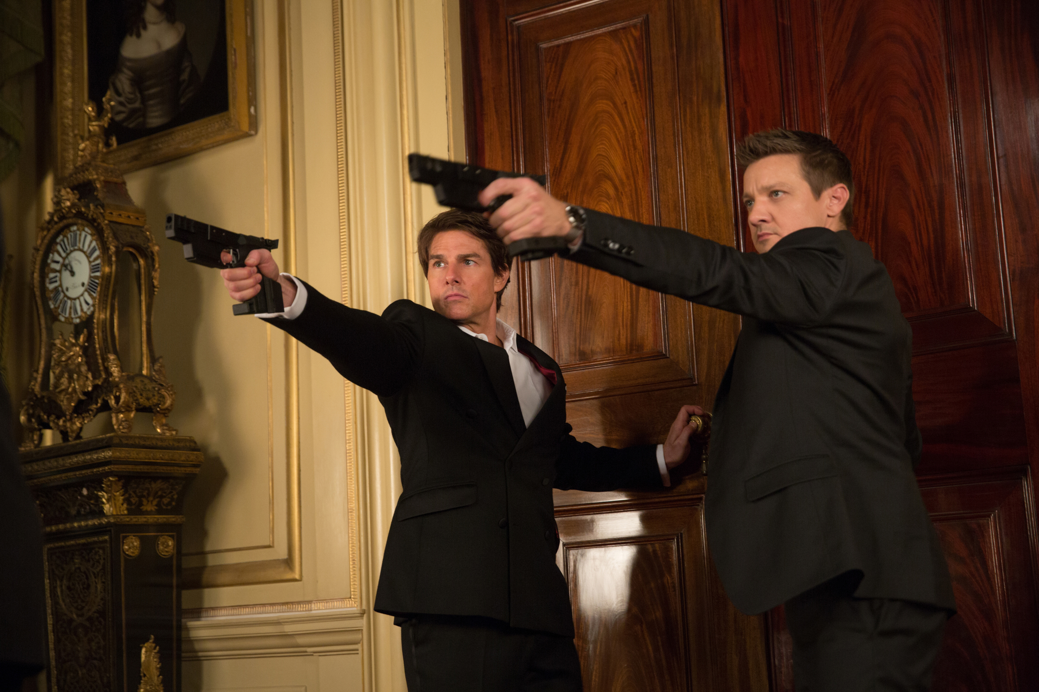 Tom Cruise and Jeremy Renner in Mission: Impossible - Rogue Nation (2015)