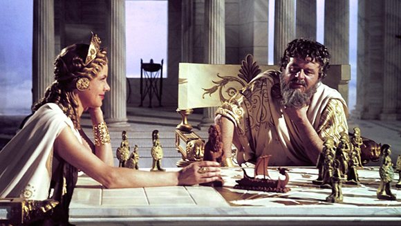 Honor Blackman and Niall MacGinnis in Jason and the Argonauts (1963)