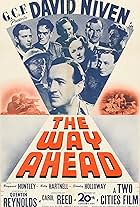 David Niven, Leslie Dwyer, Jimmy Hanley, William Hartnell, Stanley Holloway, Mary Jerrold, John Laurie, and Tessie O'Shea in The Way Ahead (1944)