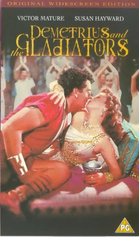 Susan Hayward and Victor Mature in Demetrius and the Gladiators (1954)