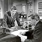 Richard Basehart, Roger Livesey, and Mary Murphy in Finger of Guilt (1956)