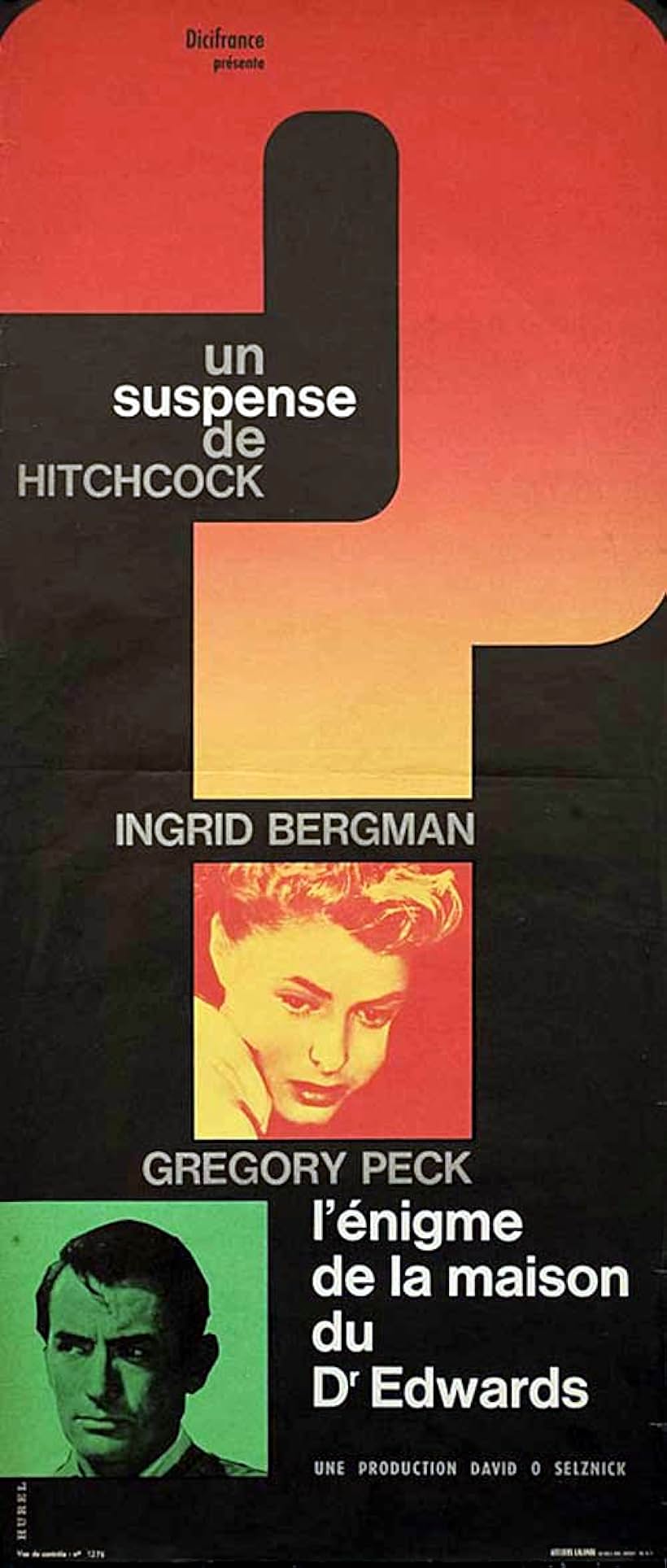 Ingrid Bergman and Gregory Peck in Spellbound (1945)