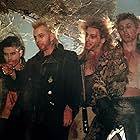 Kiefer Sutherland, Brooke McCarter, Alex Winter, and Billy Wirth in The Lost Boys (1987)