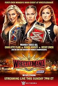 Rebecca Quin, Ronda Rousey, and Ashley Fliehr in WrestleMania 35 (2019)
