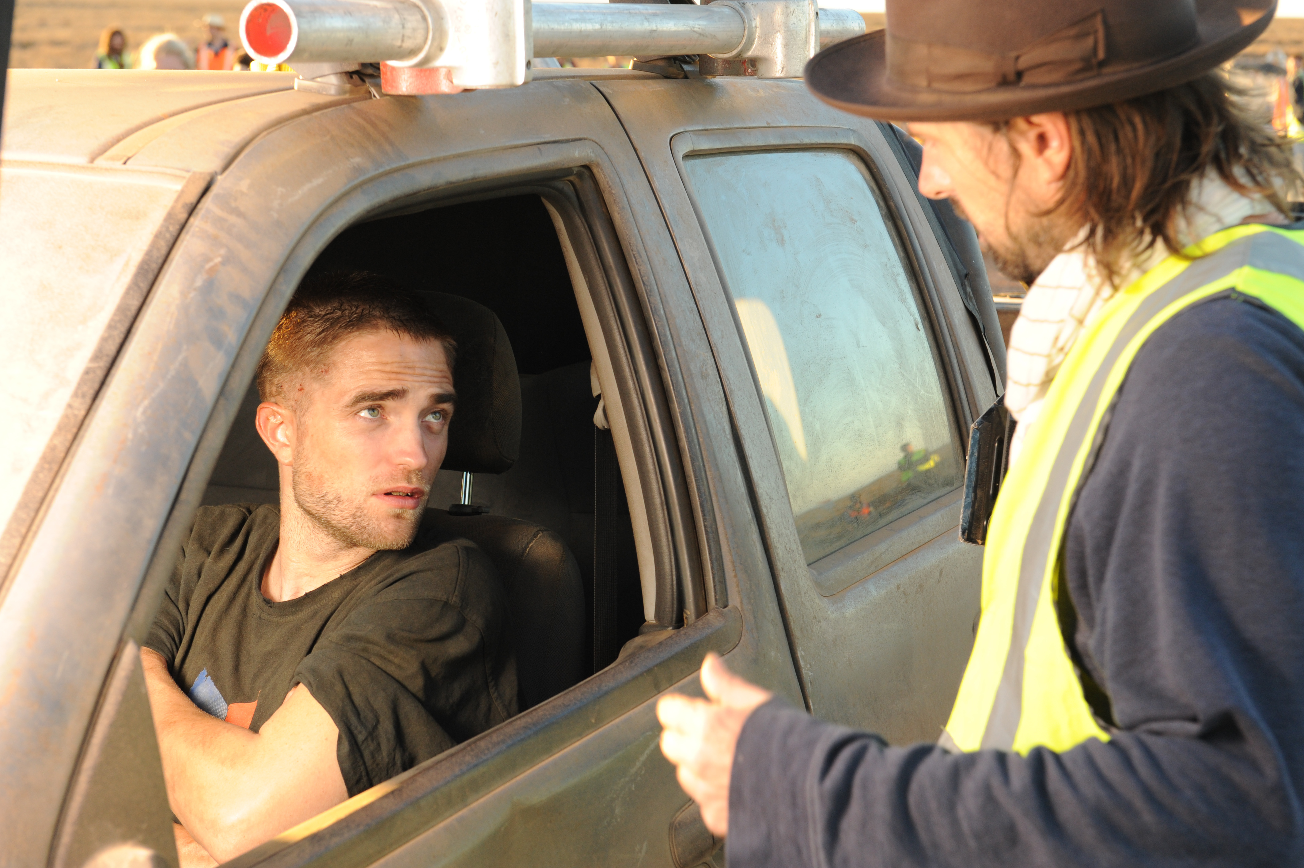 Robert Pattinson and David Michôd in The Rover (2014)
