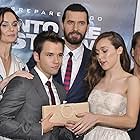 Richard Armitage, Nathan Kress, Steven Quale, Sarah Wayne Callies, and Alycia Debnam-Carey at an event for Into the Storm (2014)