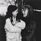 Rebecca Harrell and Cloris Leachman on the set of "Prancer".