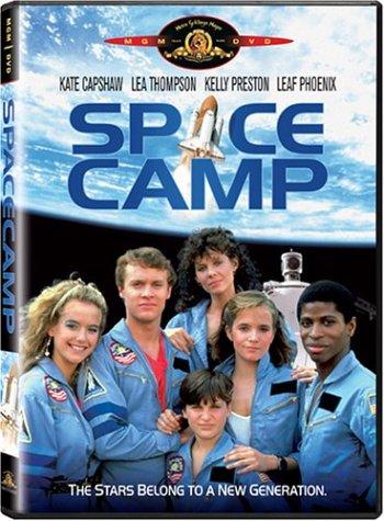 Kelly Preston, Lea Thompson, Kate Capshaw, Joaquin Phoenix, Tate Donovan, and Larry B. Scott in SpaceCamp (1986)