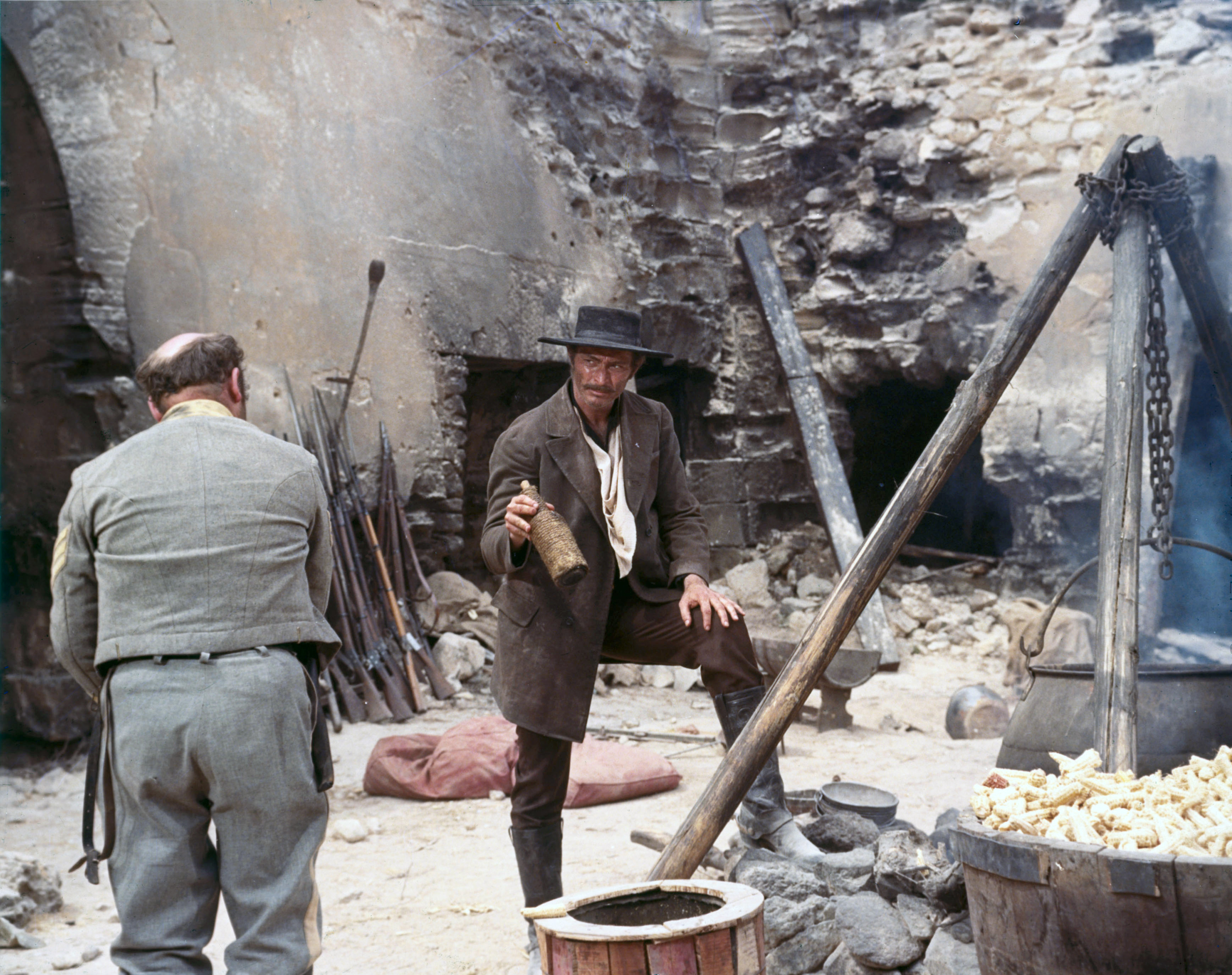 Lee Van Cleef and Víctor Israel in The Good, the Bad and the Ugly (1966)