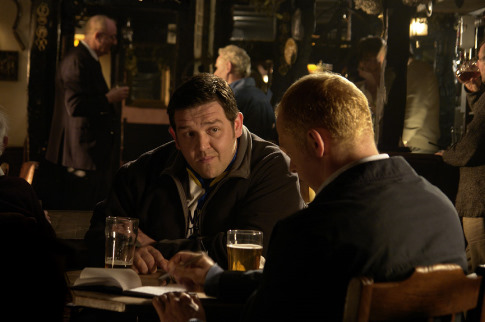 Nick Frost and Simon Pegg in Hot Fuzz (2007)