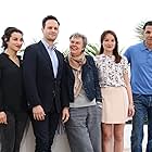 Josh Charles, Pascale Ferran, Roschdy Zem, Anaïs Demoustier, and Camélia Jordana at an event for Bird People (2014)