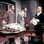 Charles Bouillaud, Robert Lamoureux, and Paul Muller in The Adventures of Arsène Lupin (1957)
