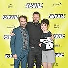 Jay Duplass, Tatiana Maslany, and Tom Cullen at an event for Pink Wall (2019)