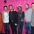 Beau Flynn, Ruben Fleischer, Max Nichols, Jessica Szohr, Miles Teller, and Kid Cudi at an event for Two Night Stand (2014)