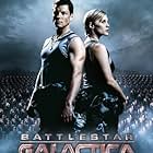 Jamie Bamber and Katee Sackhoff in Battlestar Galactica (2004)