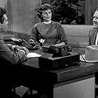 Raymond Burr, Barbara Hale, and Hugh Sanders in Perry Mason (1957)