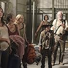 Andrew Lincoln, Melissa McBride, Sarah Wayne Callies, Scott Wilson, Lauren Cohan, Emily Kinney, and Chandler Riggs in The Walking Dead (2010)