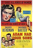 Ingrid Bergman, Susan Hayward, Warner Baxter, Richard Denning, Johnny Downs, Robert Shaw, and Charles Lind in Adam Had Four Sons (1941)