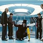 Johnny Depp, Adam Godley, Freddie Highmore, David Kelly, Deep Roy, and Jordan Fry in Charlie and the Chocolate Factory (2005)