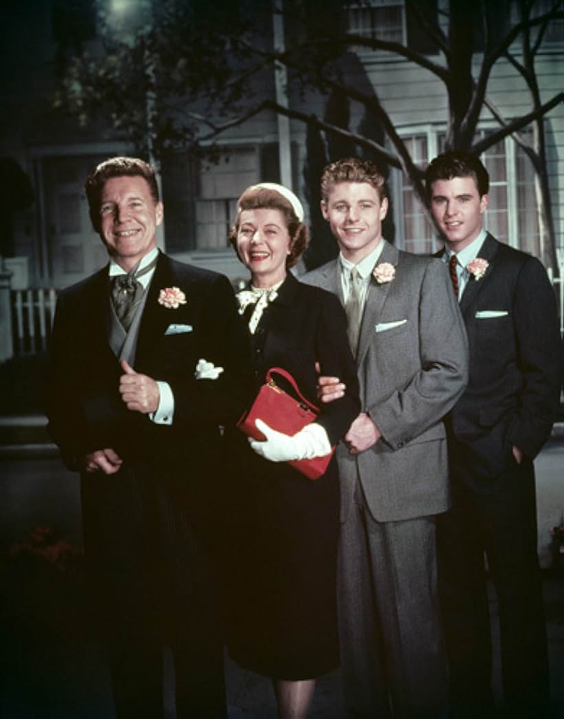 "The Adventures of Ozzie & Harriet" Ozzie Nelson, Harriet Hilliard, David Nelson, Ricky Nelson circa 1959