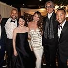 Elle Key, Tommy Tune, Keegan-Michael Key, Josh Gad, John Legend, and Chrissy Teigen at an event for The 71st Annual Tony Awards (2017)