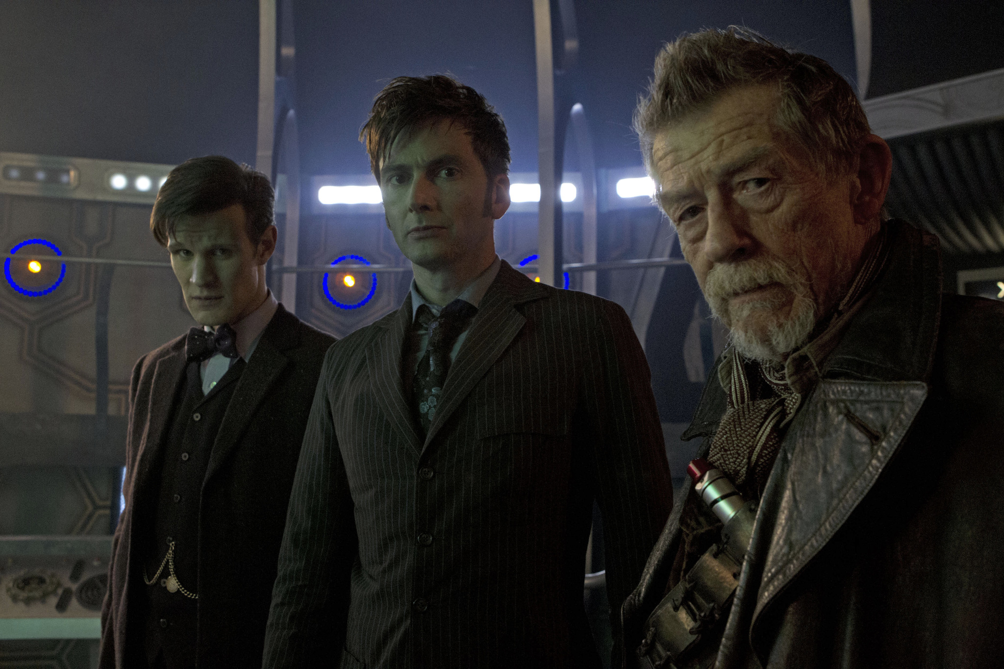 John Hurt, David Tennant, and Matt Smith in The Day of the Doctor (2013)
