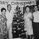 Bob Hope with wife Dolores and children during a U.S.O. Christmas tour in Southeast Asia