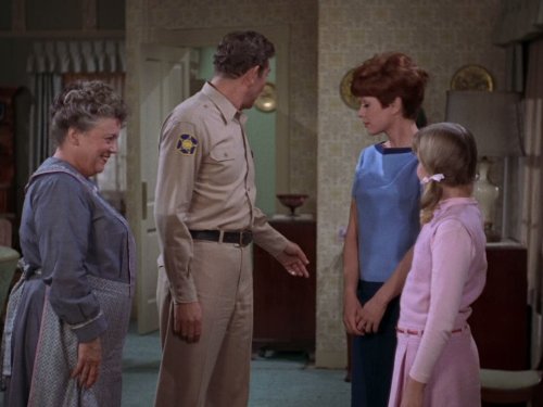 Frances Bavier, Aneta Corsaut, Andy Griffith, and Mary Anne Durkin in The Andy Griffith Show (1960)