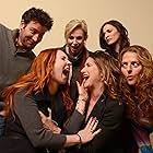 Jane Lynch, Juno Temple, Kathryn Hahn, Josh Radnor, Michaela Watkins, and Annie Mumolo at an event for Afternoon Delight (2013)