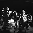 Buddy Lester, Joey Bishop, Dean Martin and Frank Sinatra performing in the Copa Room at the Sands Hotel in Las Vegas