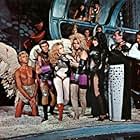 Jane Fonda, John Phillip Law, Serge Marquand, Milo O'Shea, Anita Pallenberg, and Véronique Vendell in Barbarella (1968)