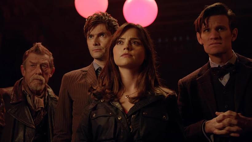 John Hurt, David Tennant, Matt Smith, and Jenna Coleman in Doctor Who (2005)