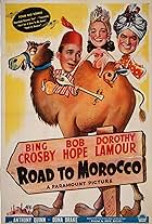 Bing Crosby, Bob Hope, and Dorothy Lamour in Road to Morocco (1942)