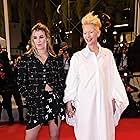 Tilda Swinton and Honor Swinton Byrne at an event for Paris, 13th District (2021)