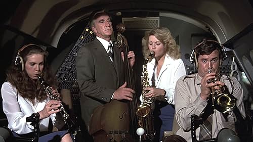 Leslie Nielsen, Robert Hays, Julie Hagerty, and Lorna Patterson in Airplane! (1980)