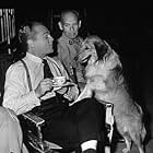 James Cagney, James Gleason, Mr. Trouble (Dog) on The Set of "Come Fill The Cup" 1951 Warner