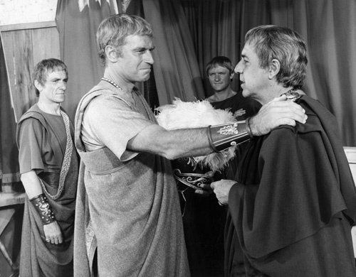 Charlton Heston, Julian Glover, Eric Porter, and Fernando Rey in Antony and Cleopatra (1972)